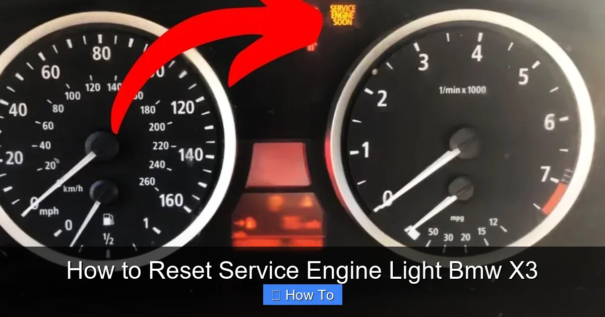 How to Reset Service Engine Light Bmw X3