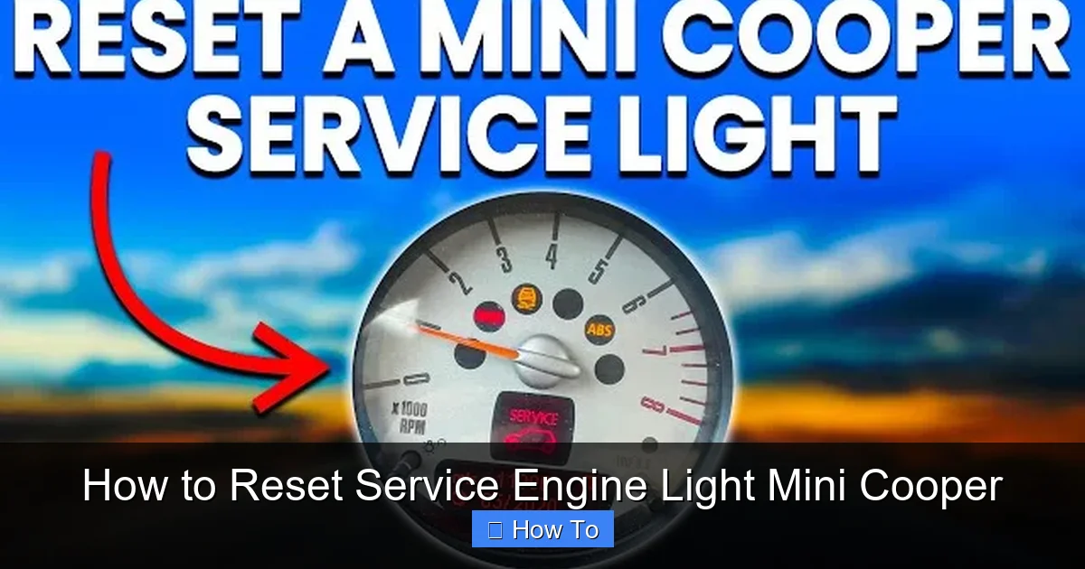 How to Reset Service Engine Light Mini Cooper