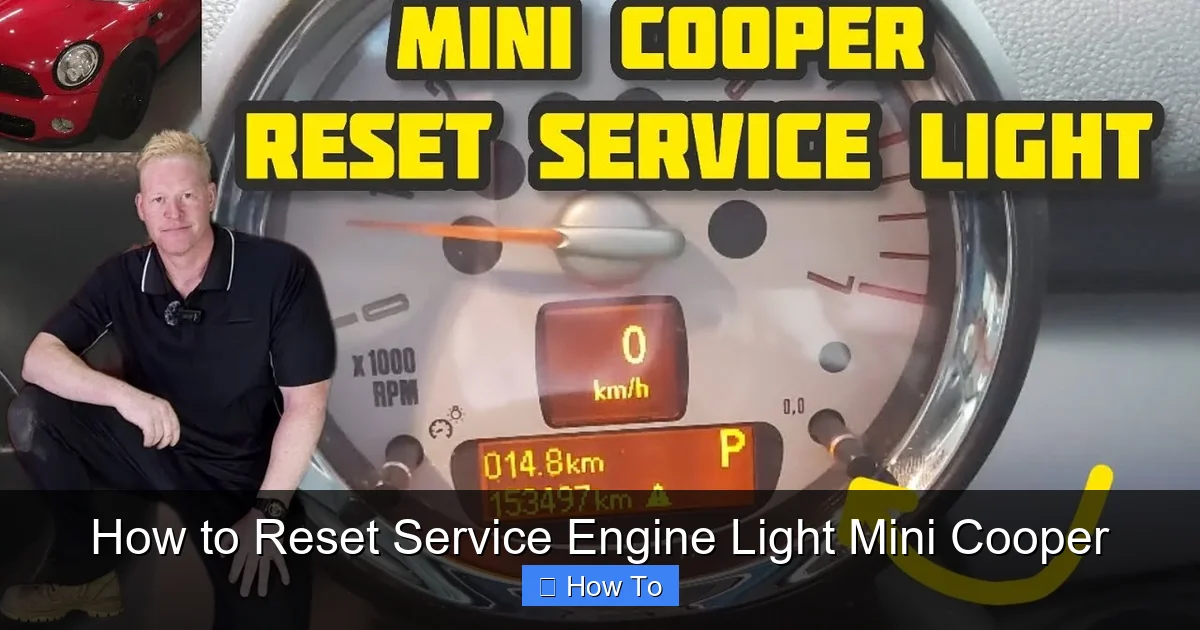 How to Reset Service Engine Light Mini Cooper