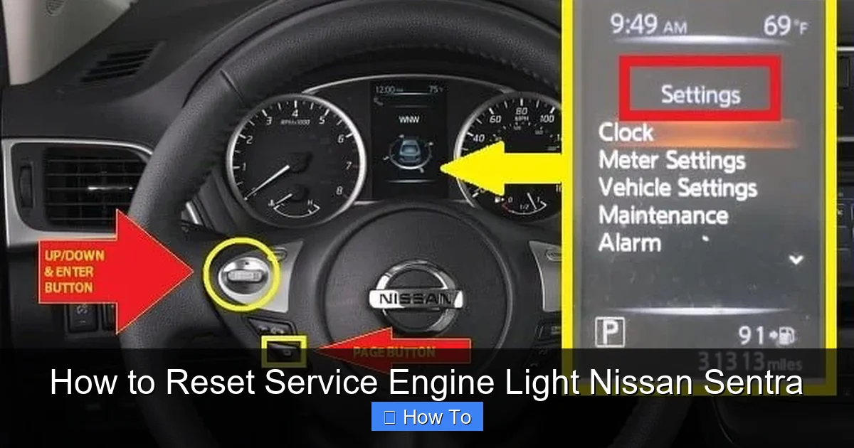 How to Reset Service Engine Light Nissan Sentra