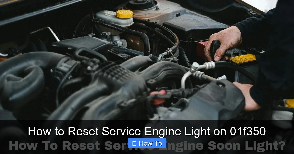 How to Reset Service Engine Light on 01f350