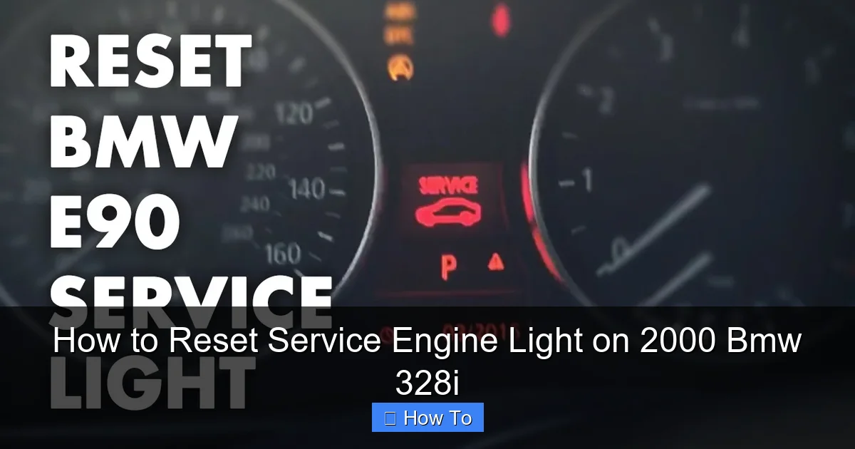 How to Reset Service Engine Light on 2000 Bmw 328i