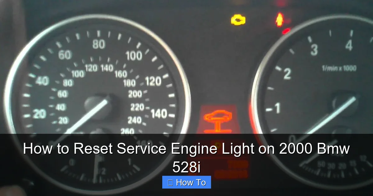 How to Reset Service Engine Light on 2000 Bmw 528i