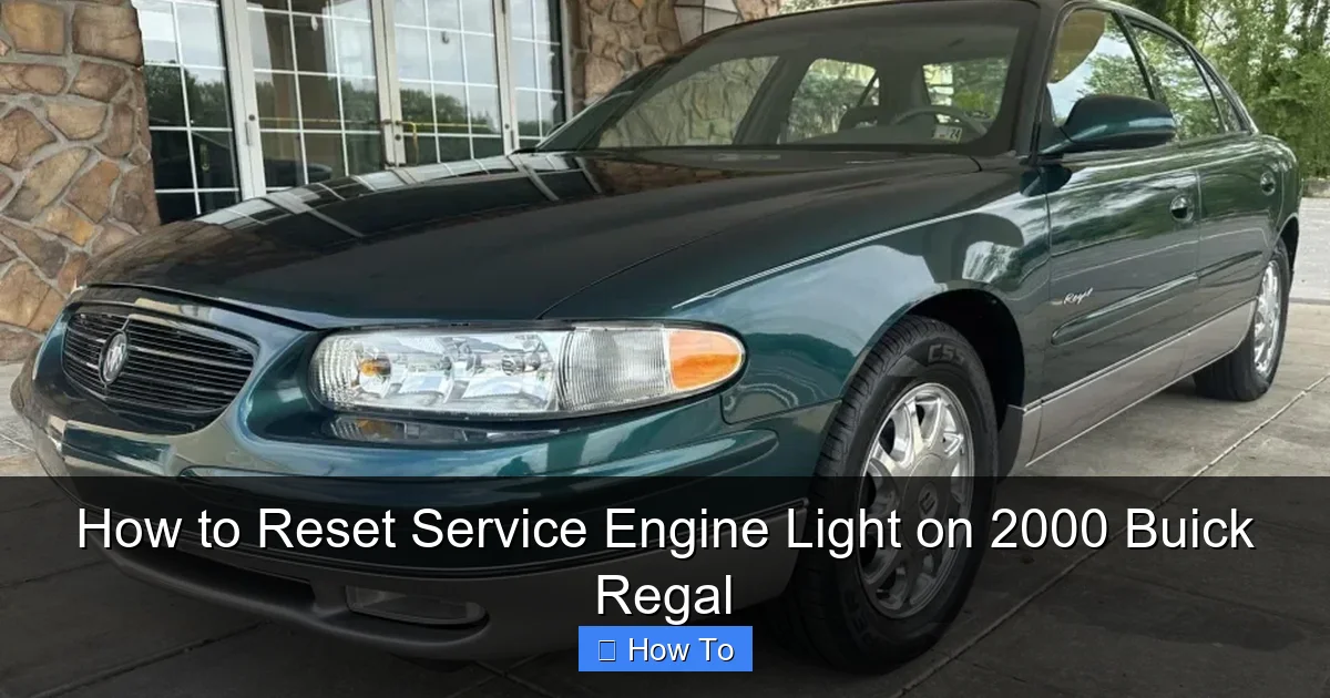 How to Reset Service Engine Light on 2000 Buick Regal