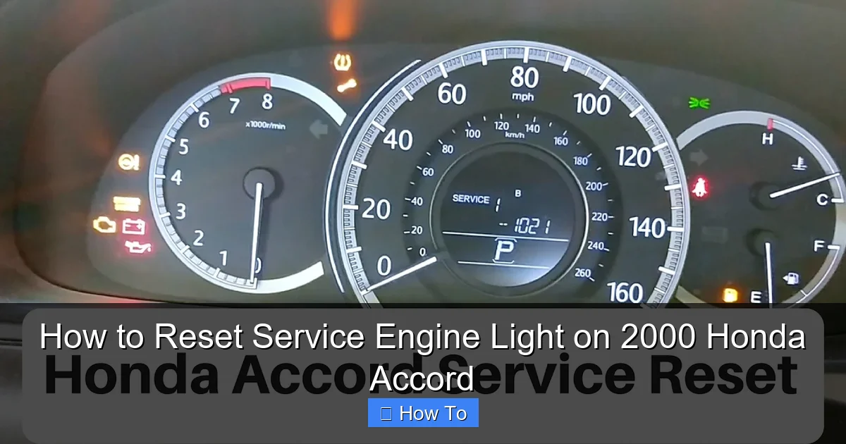 How to Reset Service Engine Light on 2000 Honda Accord