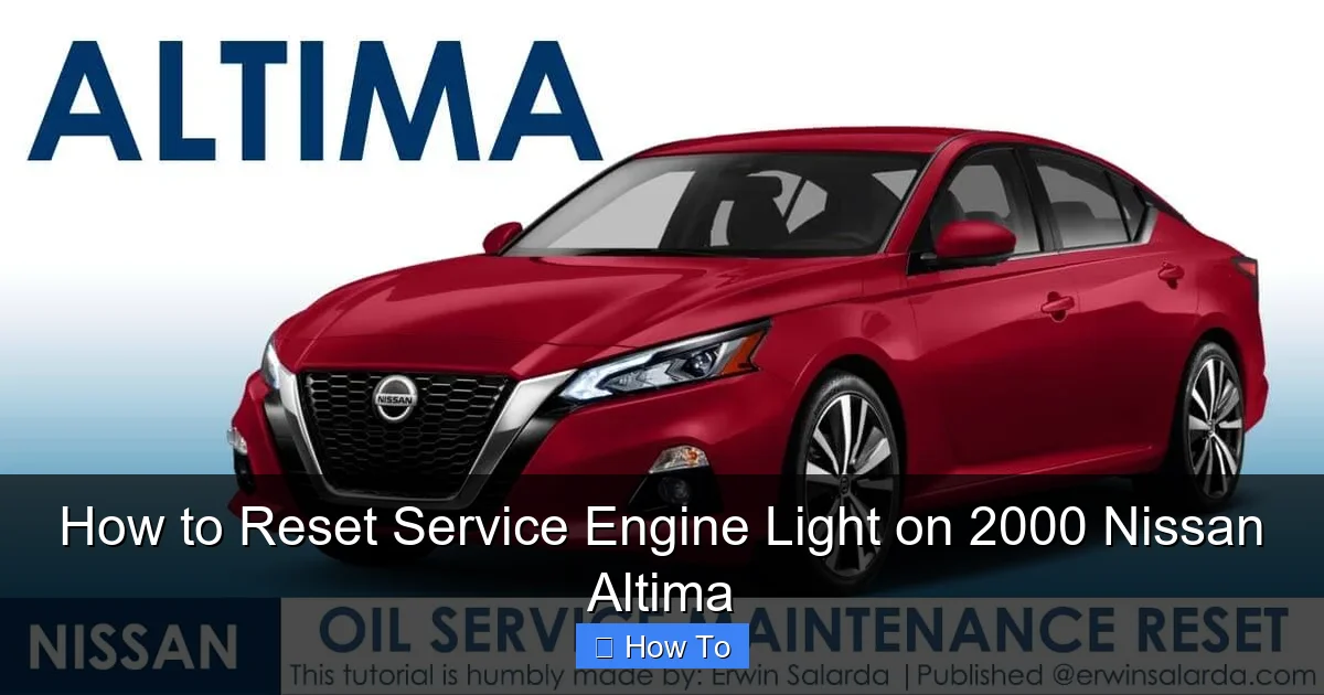 How to Reset Service Engine Light on 2000 Nissan Altima