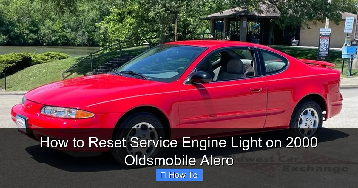How to Reset Service Engine Light on 2000 Oldsmobile Alero