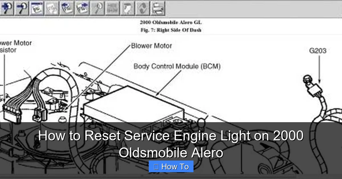 How to Reset Service Engine Light on 2000 Oldsmobile Alero