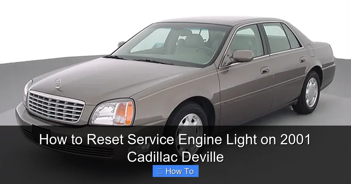 How to Reset Service Engine Light on 2001 Cadillac Deville