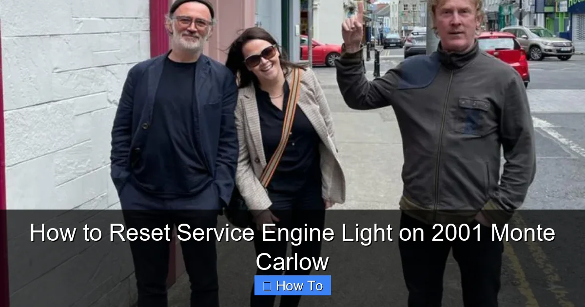 How to Reset Service Engine Light on 2001 Monte Carlow
