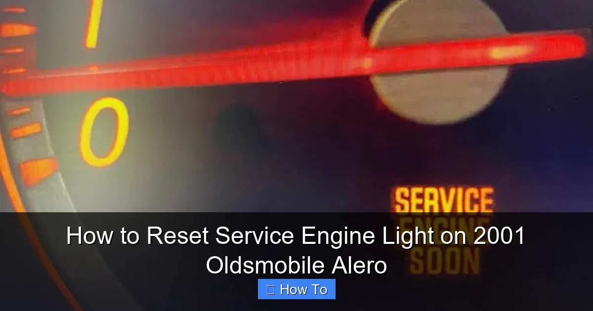 How to Reset Service Engine Light on 2001 Oldsmobile Alero