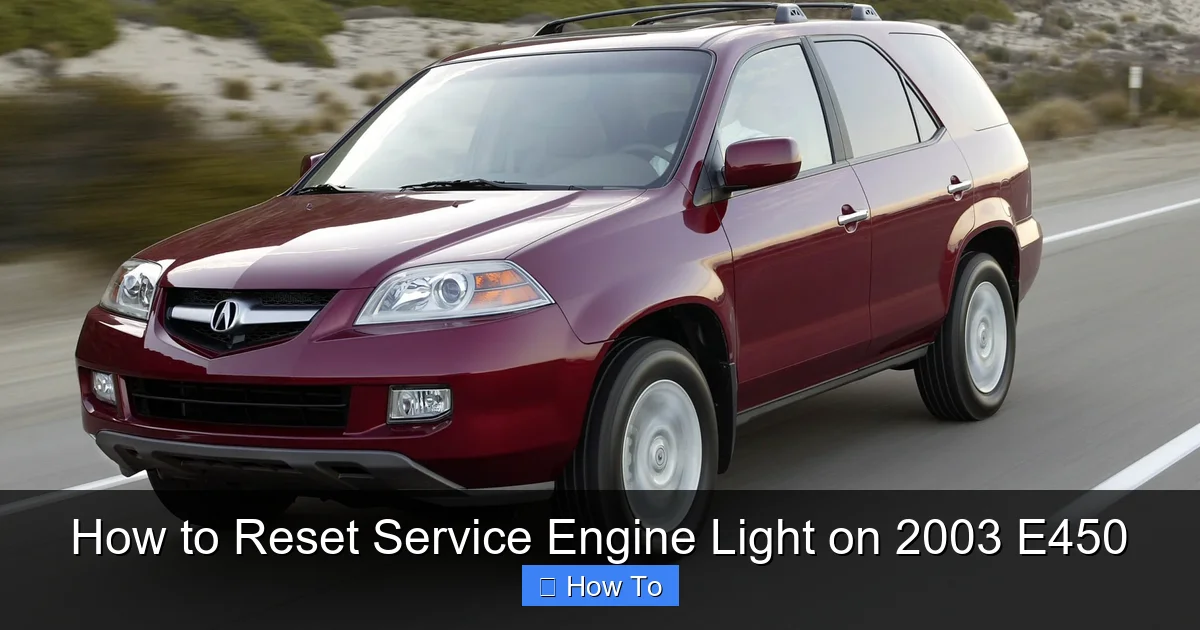 How to Reset Service Engine Light on 2003 E450