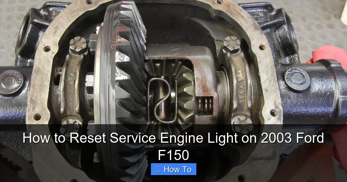 How to Reset Service Engine Light on 2003 Ford F150