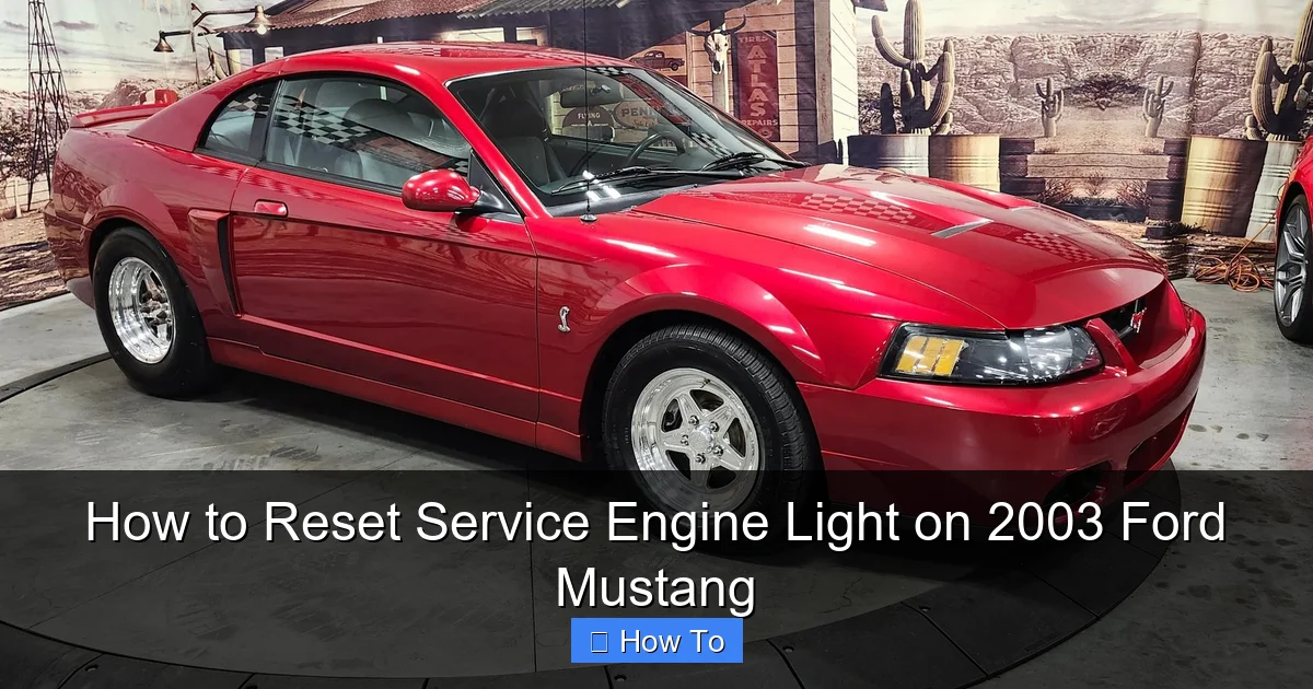 How to Reset Service Engine Light on 2003 Ford Mustang