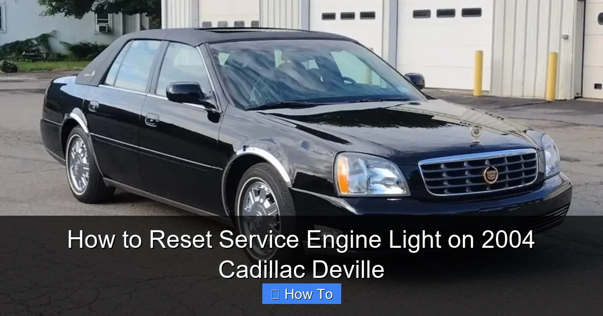 How to Reset Service Engine Light on 2004 Cadillac Deville