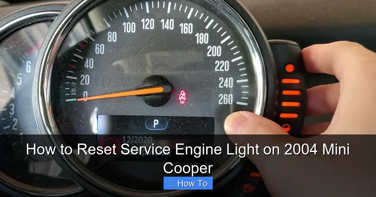 How to Reset Service Engine Light on 2004 Mini Cooper