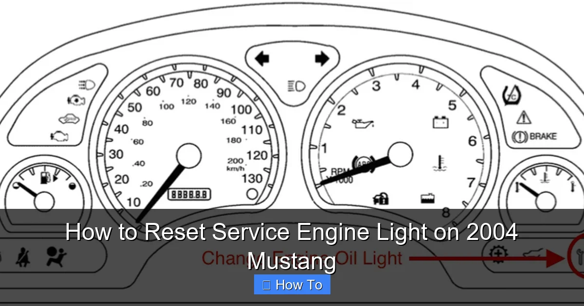 How to Reset Service Engine Light on 2004 Mustang