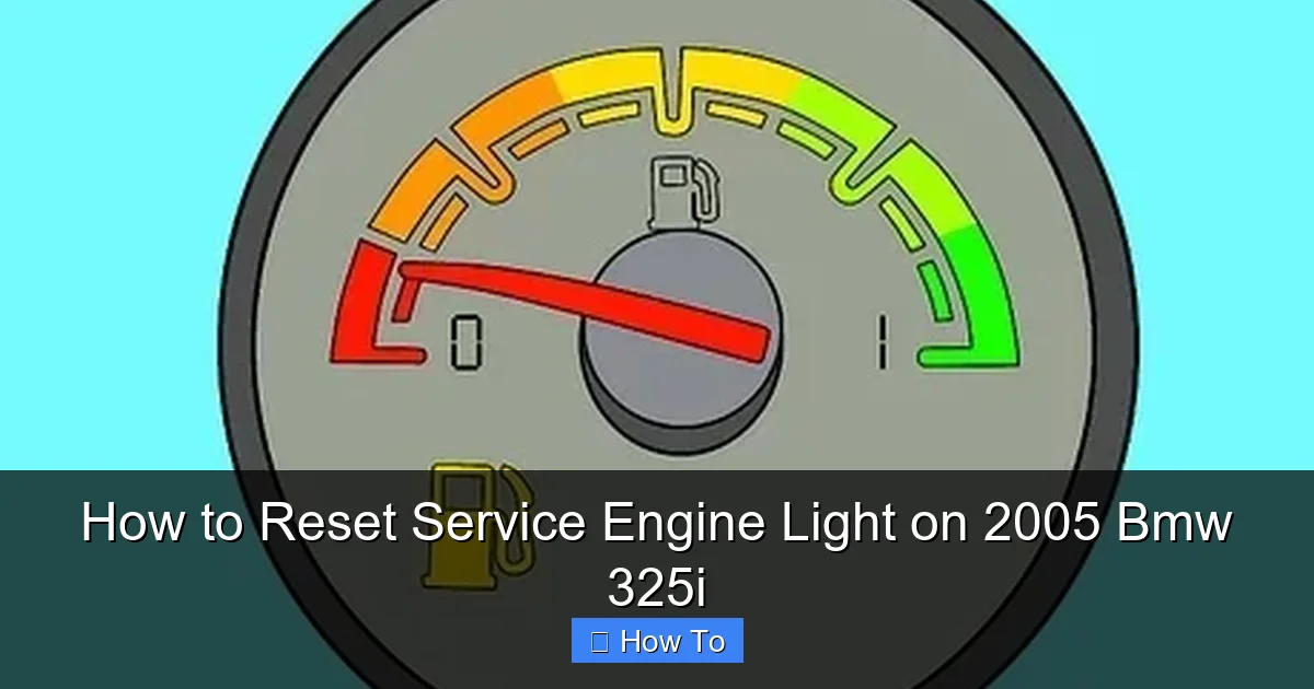How to Reset Service Engine Light on 2005 Bmw 325i
