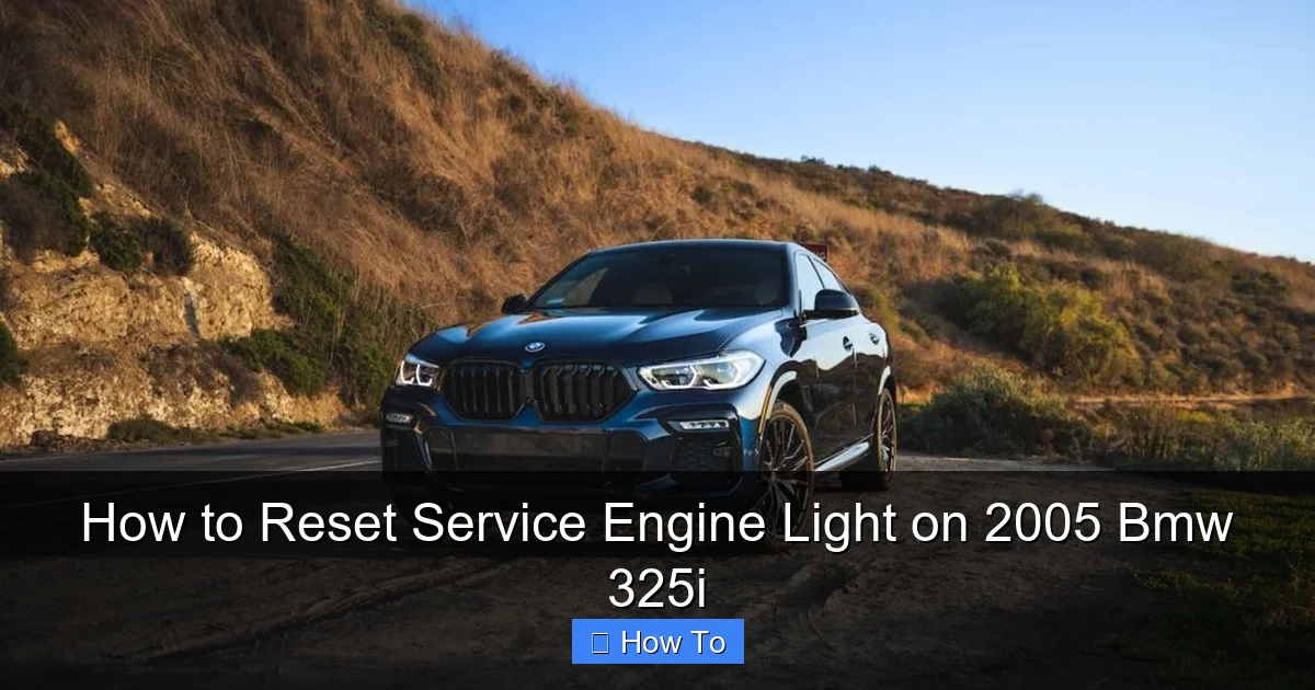 How to Reset Service Engine Light on 2005 Bmw 325i