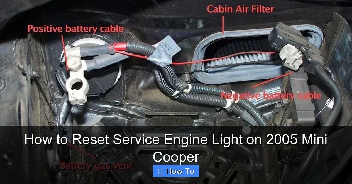 How to Reset Service Engine Light on 2005 Mini Cooper