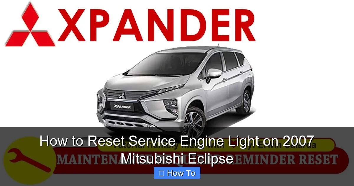 How to Reset Service Engine Light on 2007 Mitsubishi Eclipse