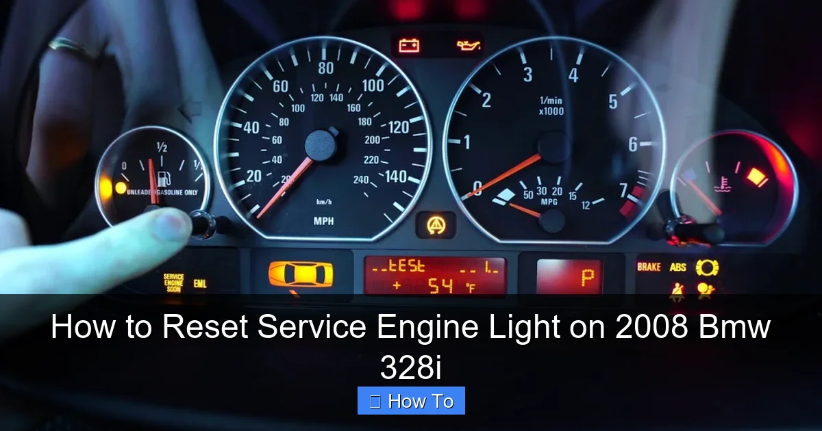 How to Reset Service Engine Light on 2008 Bmw 328i