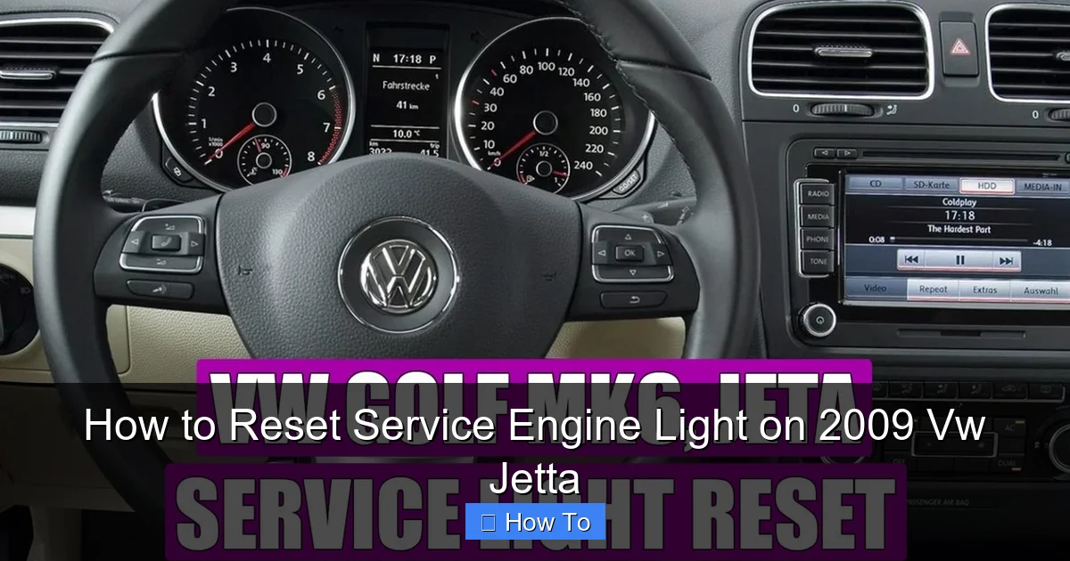 How to Reset Service Engine Light on 2009 Vw Jetta