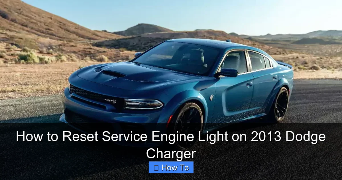 How to Reset Service Engine Light on 2013 Dodge Charger