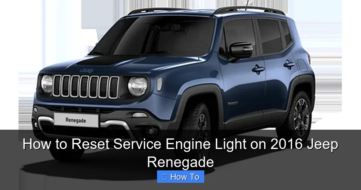 How to Reset Service Engine Light on 2016 Jeep Renegade