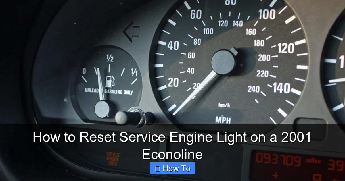 How to Reset Service Engine Light on a 2001 Econoline