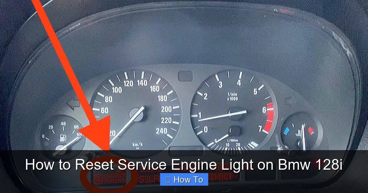 How to Reset Service Engine Light on Bmw 128i