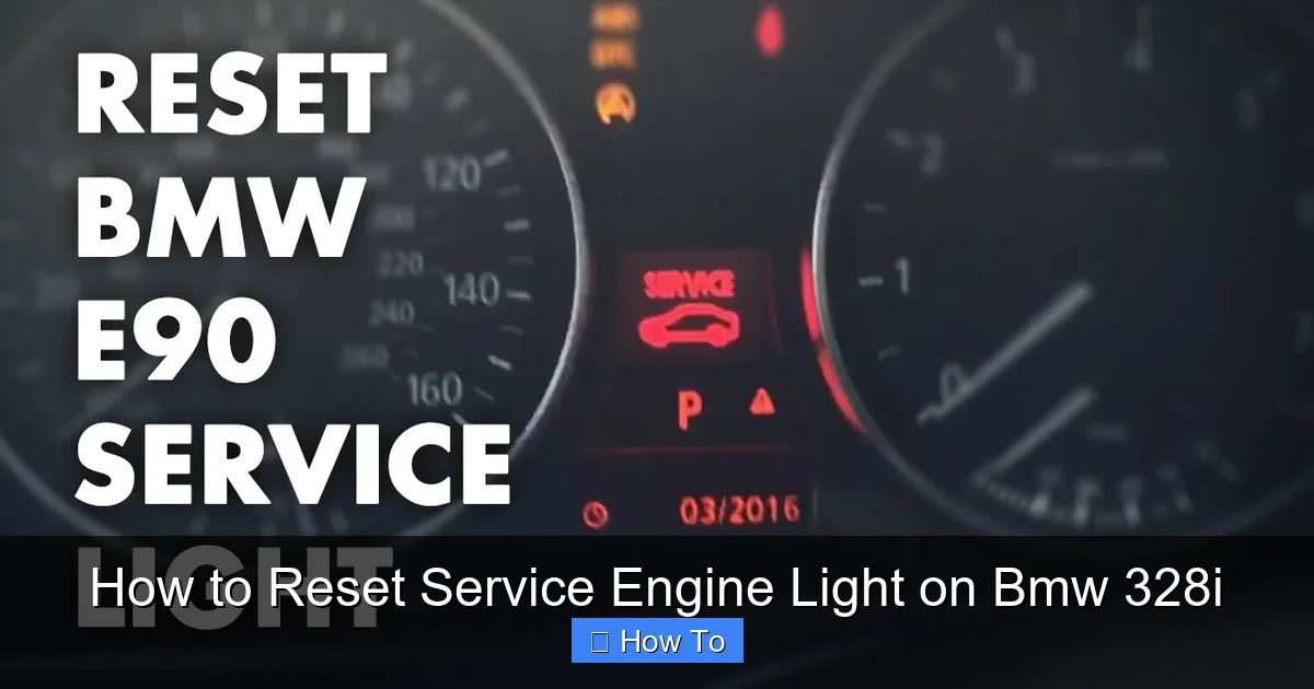 How to Reset Service Engine Light on Bmw 328i
