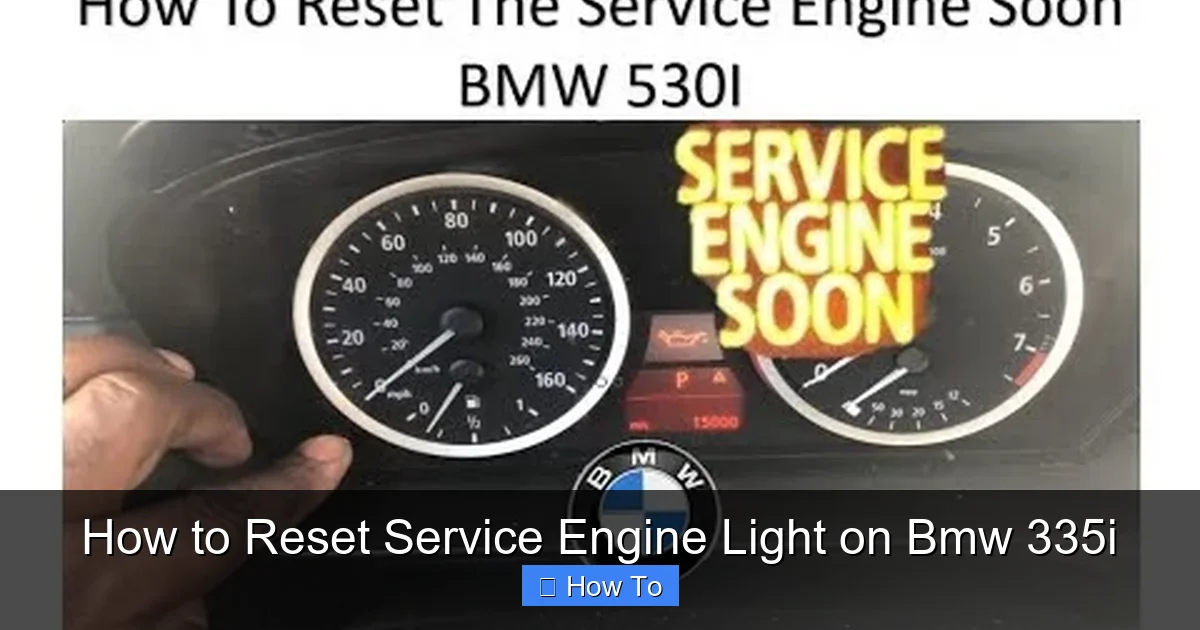 How to Reset Service Engine Light on Bmw 335i