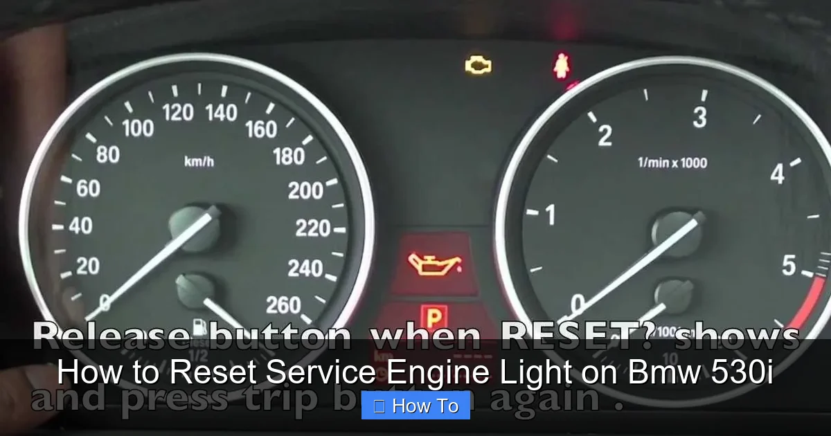 How to Reset Service Engine Light on Bmw 530i