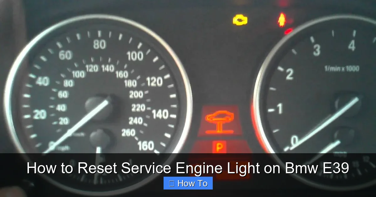 How to Reset Service Engine Light on Bmw E39