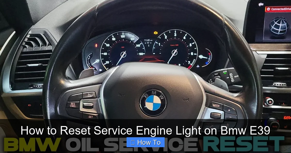 How to Reset Service Engine Light on Bmw E39