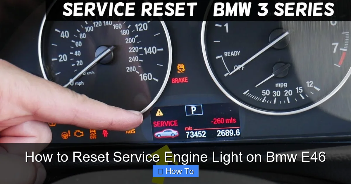 How to Reset Service Engine Light on Bmw E46