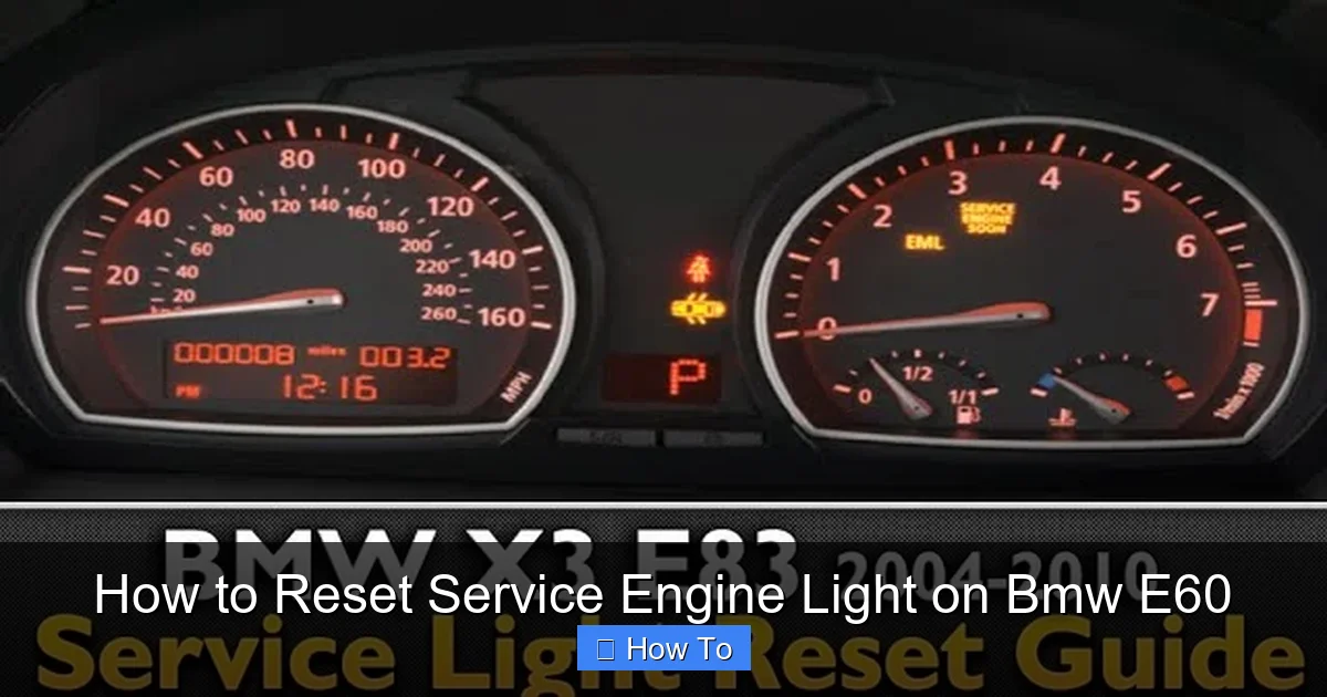 How to Reset Service Engine Light on Bmw E60