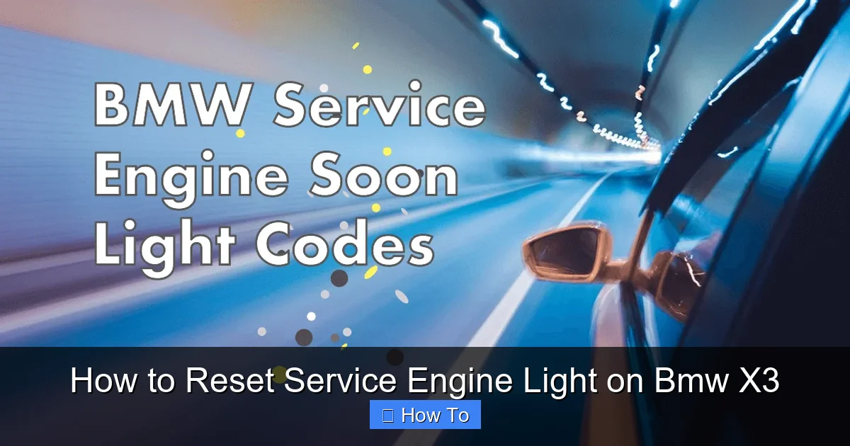How to Reset Service Engine Light on Bmw X3