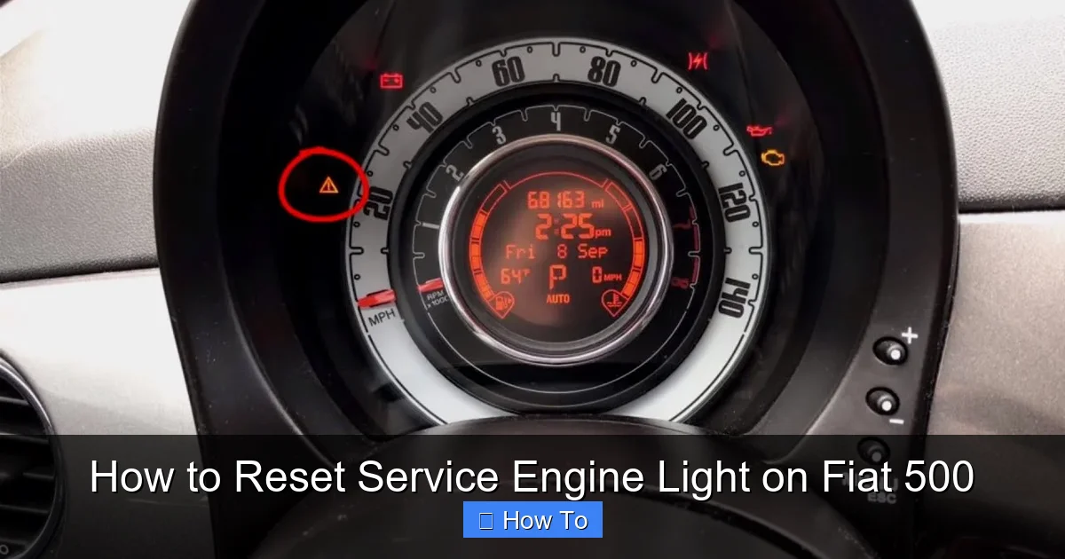 How to Reset Service Engine Light on Fiat 500
