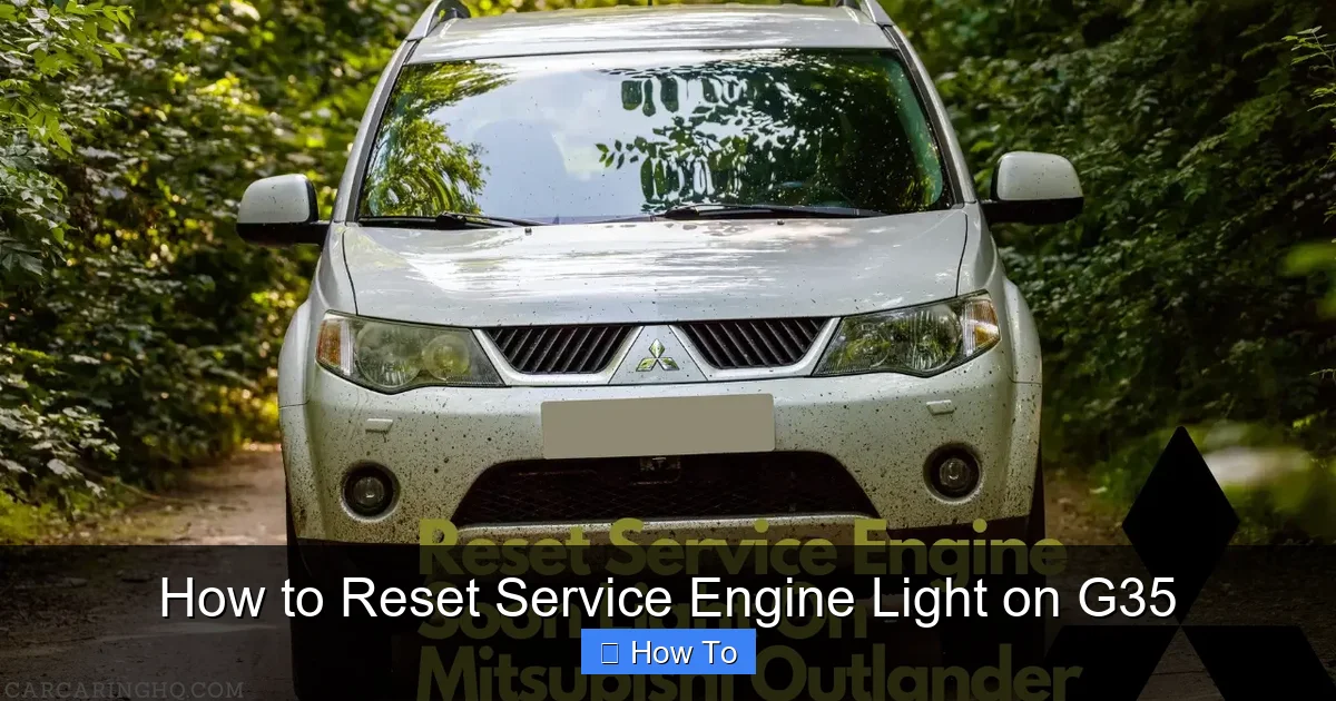 How to Reset Service Engine Light on G35