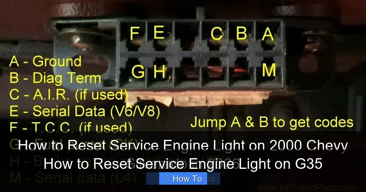 How to Reset Service Engine Light on G35