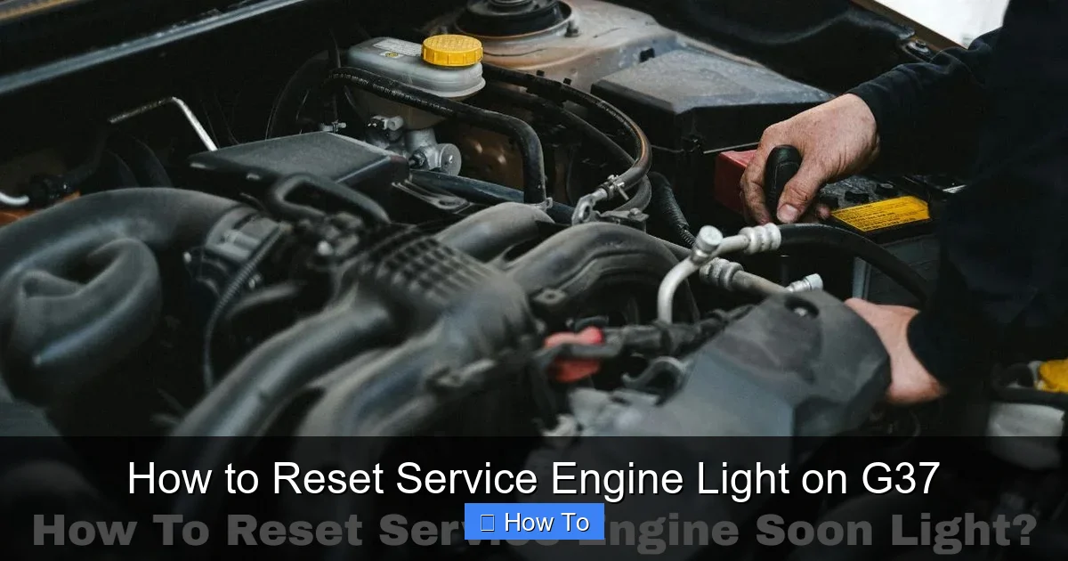 How to Reset Service Engine Light on G37
