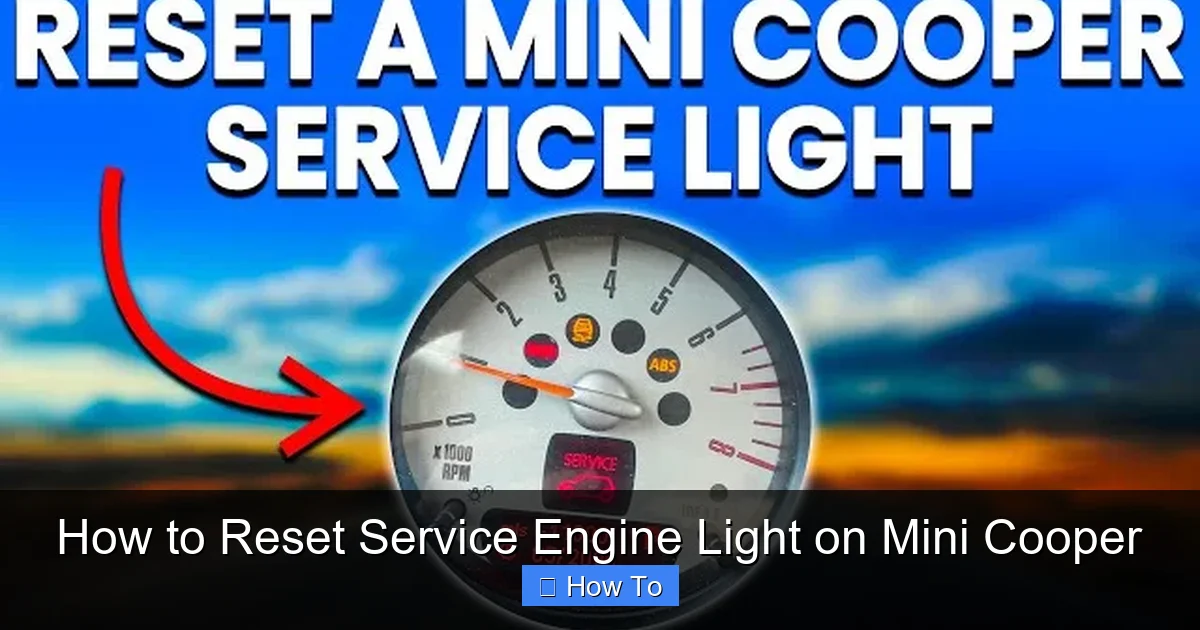 How to Reset Service Engine Light on Mini Cooper