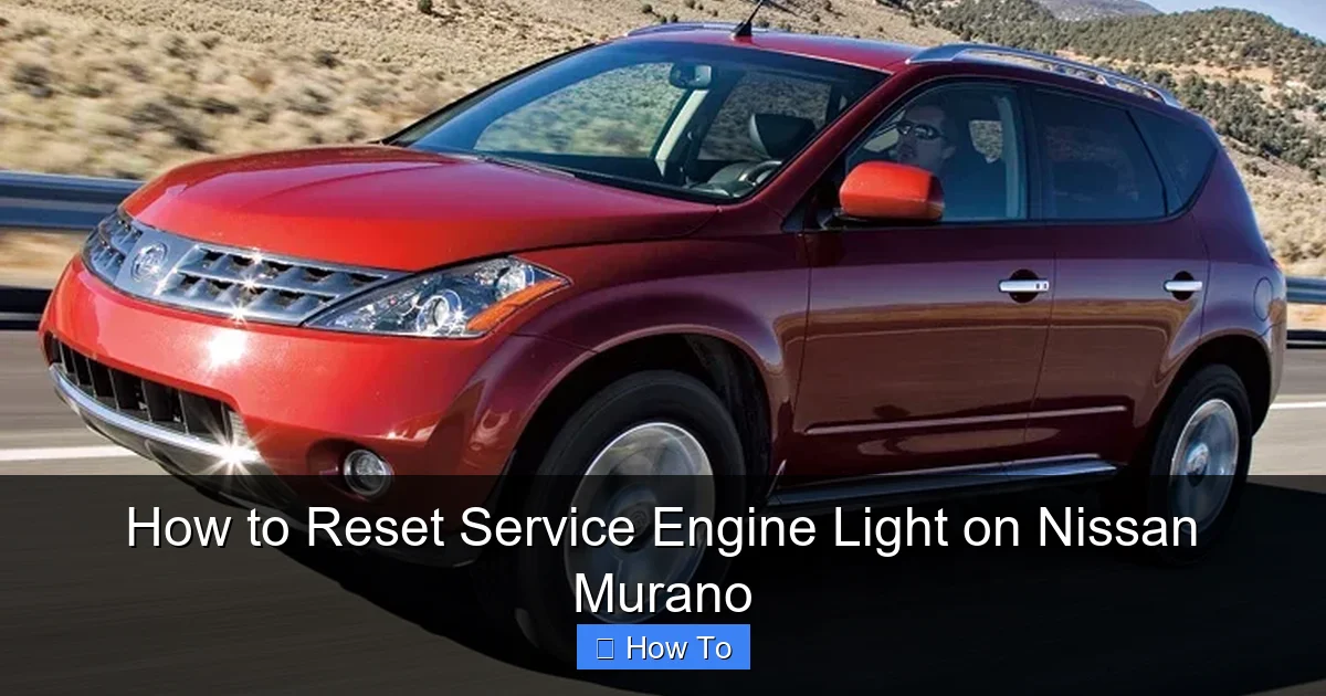 How to Reset Service Engine Light on Nissan Murano