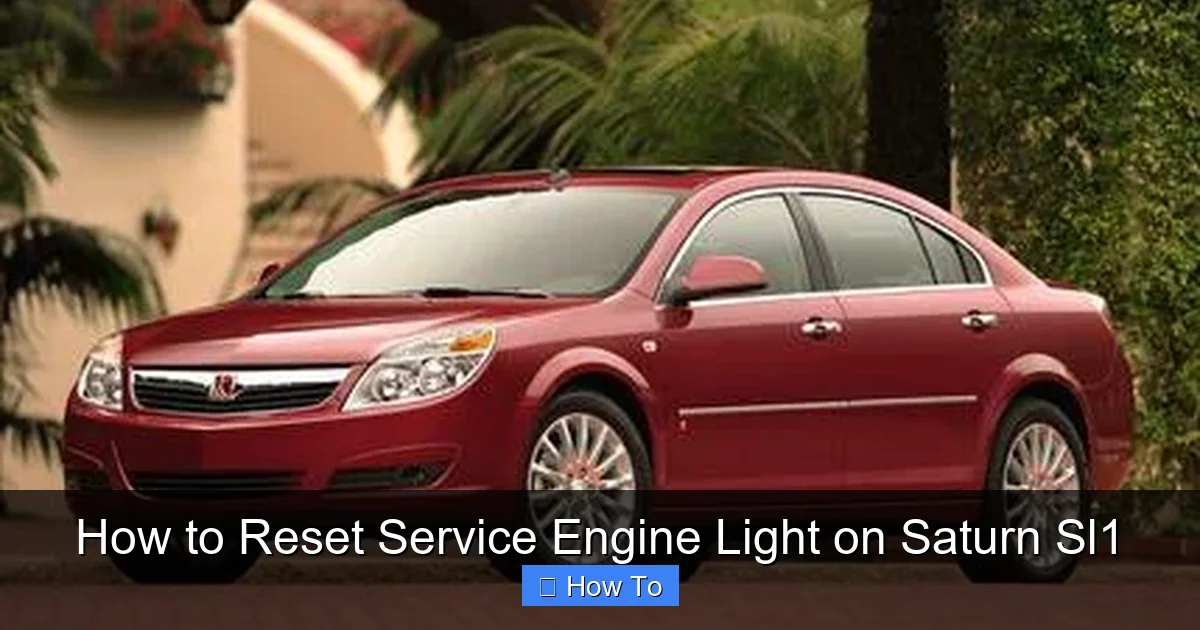 How to Reset Service Engine Light on Saturn Sl1