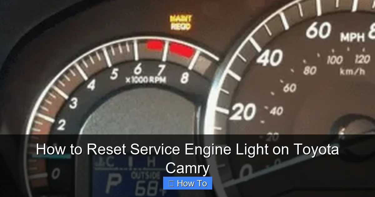 How to Reset Service Engine Light on Toyota Camry