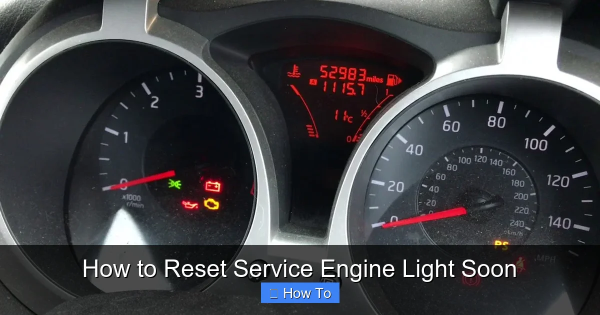 How to Reset Service Engine Light Soon