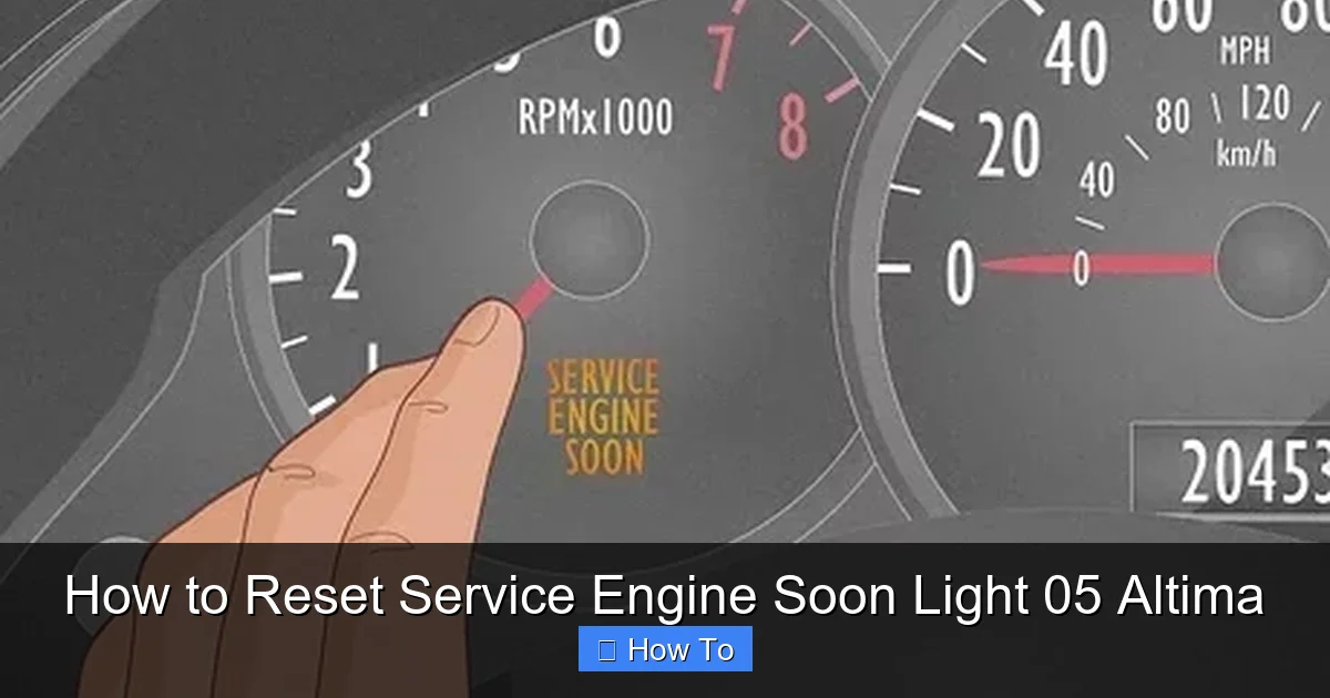 How to Reset Service Engine Soon Light 05 Altima