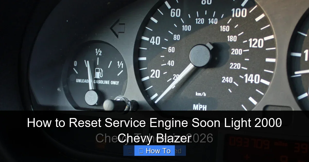 How to Reset Service Engine Soon Light 2000 Chevy Blazer